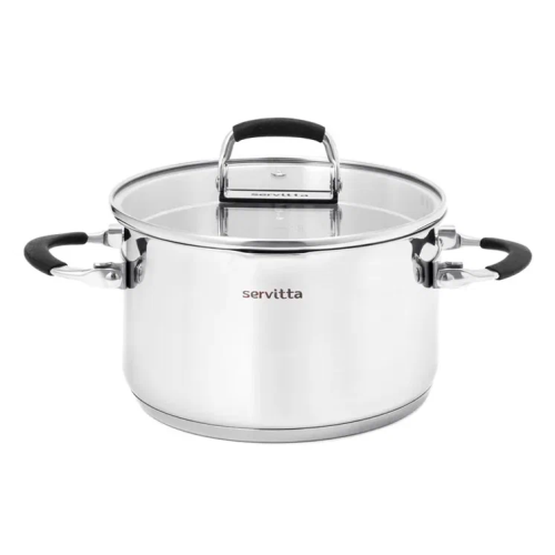 SERVITTA кастрюля с крышкой ручки-трансформеры носик д/слива terso 1,8л